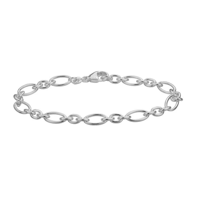 STERLING SILVER FIGARO LINK BRACELET
