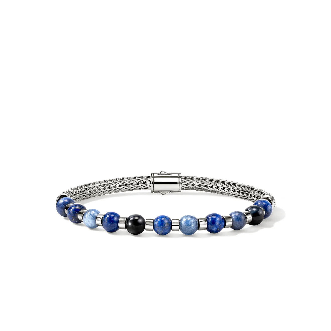 JOHN HARDY STERLING SILVER BLUE CHAIN BRACELET