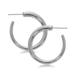 STERLING SILVER 25MM HOOP EARRINGS