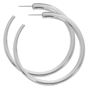 STERLING SILVER 49MM HOOP EARRINGS