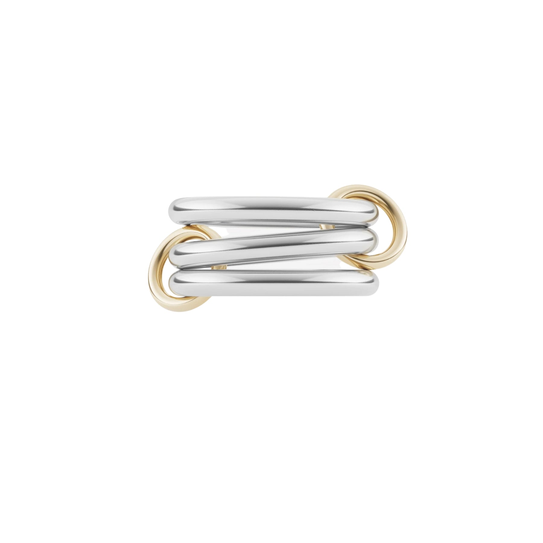 SPINELLI KILCOLLIN STERLING SILVER 18K YELLOW GOLD TAURUS SY CORE TRIPLE RING  266-01533