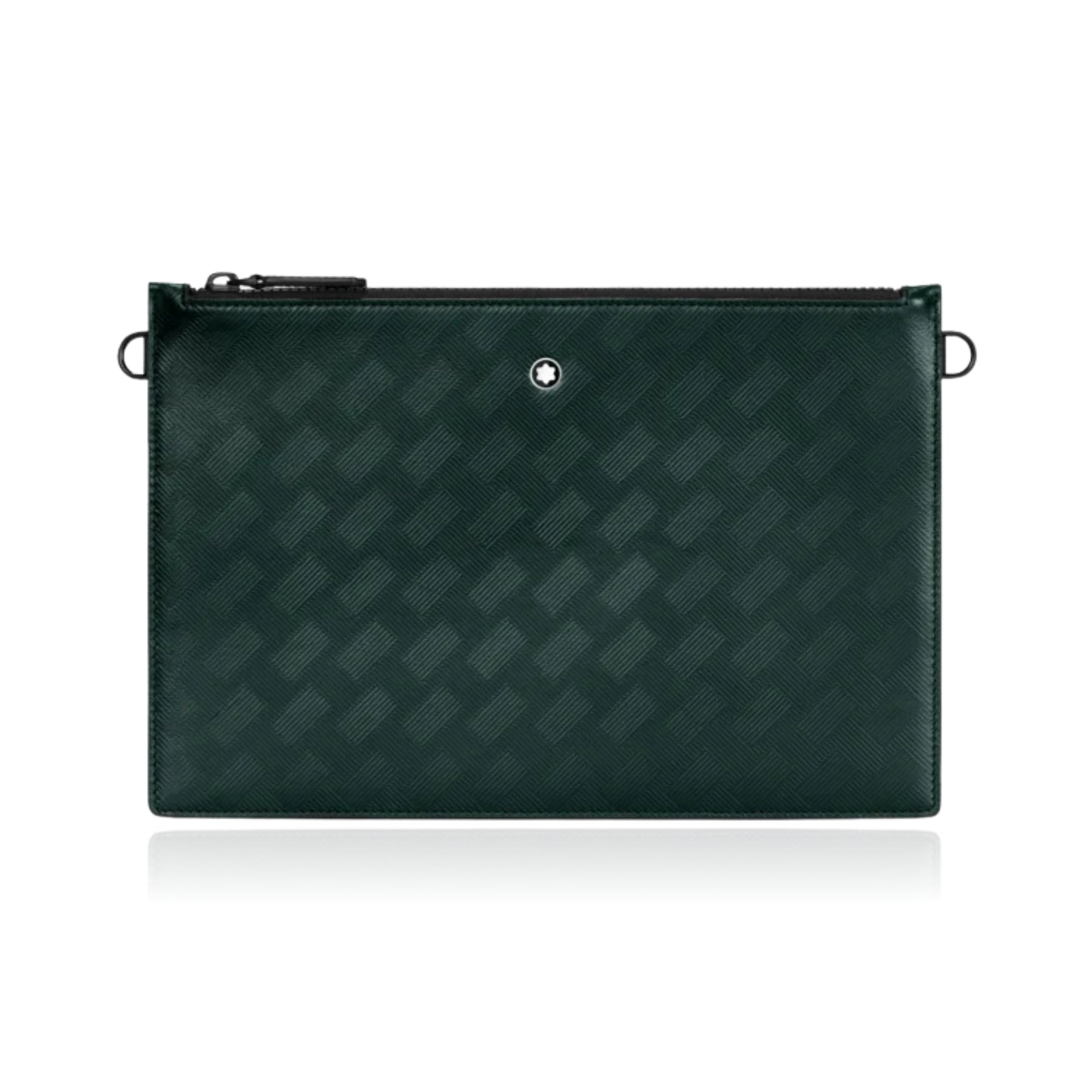MONT BLANC EXTREME BRITISH GREEN LEATHER CLUTCH - Main Image