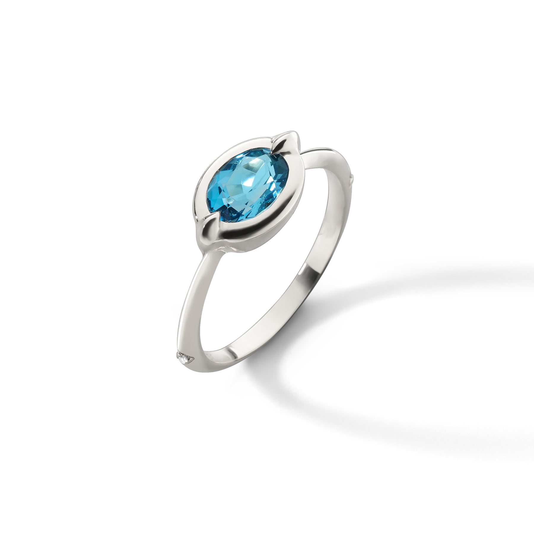MONICA RICH KOSANN STERLING SILVER LONDON BLUE TOPAZ COCKTAIL RING