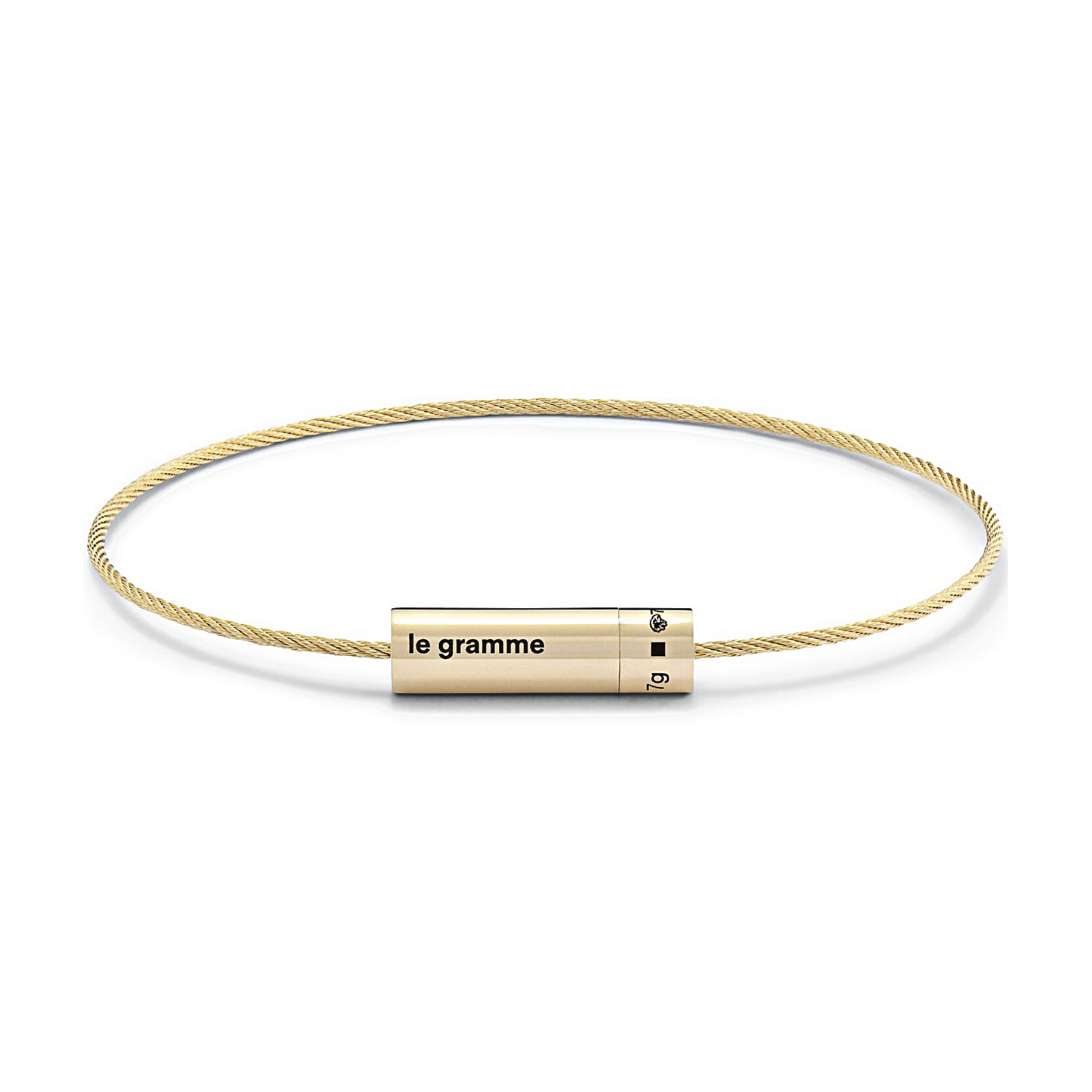 LE GRAMME 7G 18K YELLOW GOLD CABLE BRACELET 8 INCH LE GRAMME 7G 18K YELLOW GOLD CABLE BRACELET 8 INCH