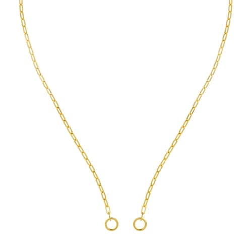 14K YELLOW GOLD OPEN 2.5MM PAPERCLIP CHAIN (NO CLASP)