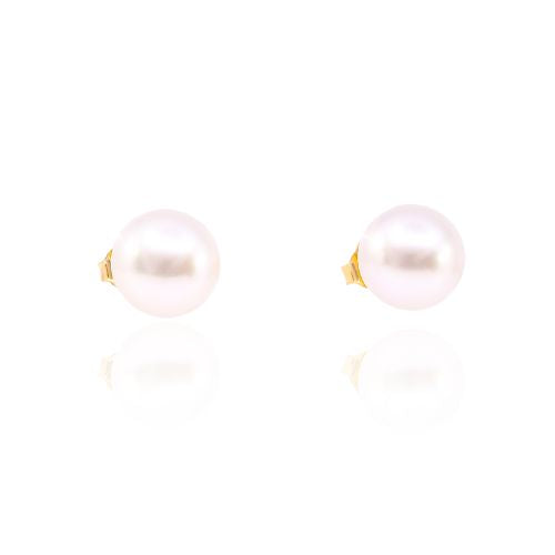 14K YELLOW GOLD 10-11MM SOUTH SEA PEARL STUD EARRINGS