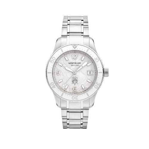 38MM MONT BLANC ICED SEA AUTOMATIC DATE 0 OXYGEN WATCH WHITE DIAL