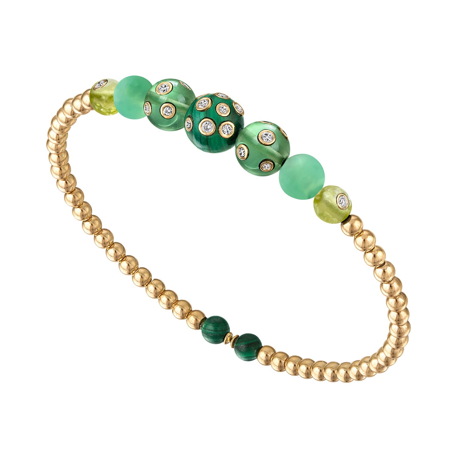 EDEN PRESLEY 14K YELLOW GOLD GEMSTONE FLEX BANGLE BRACELET 2523251B-1CPMALPRD