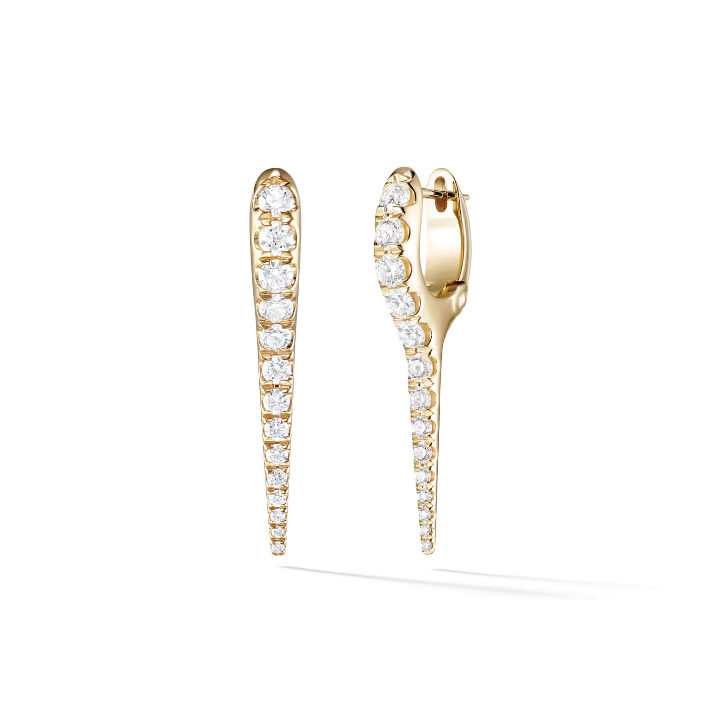 MELISSA KAYE 18K YELLOW GOLD SMALL LOLA NEEDLE DIAMOND EARRINGS 1.11CTW