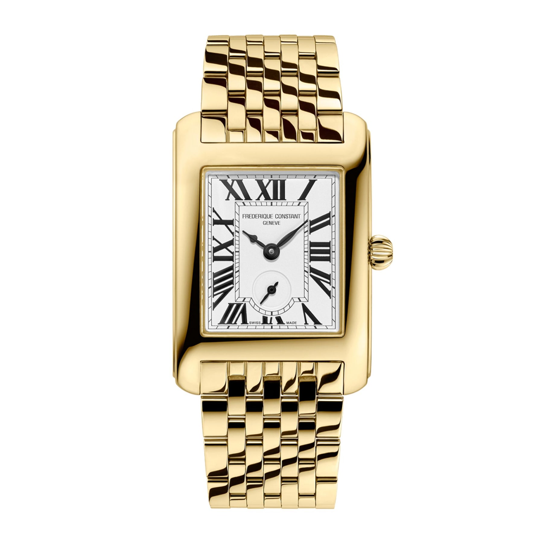 28MM FREDERIQUE CONSTANT CLASSICS CARREE SMALL SECONDS QUARTZ WATCH