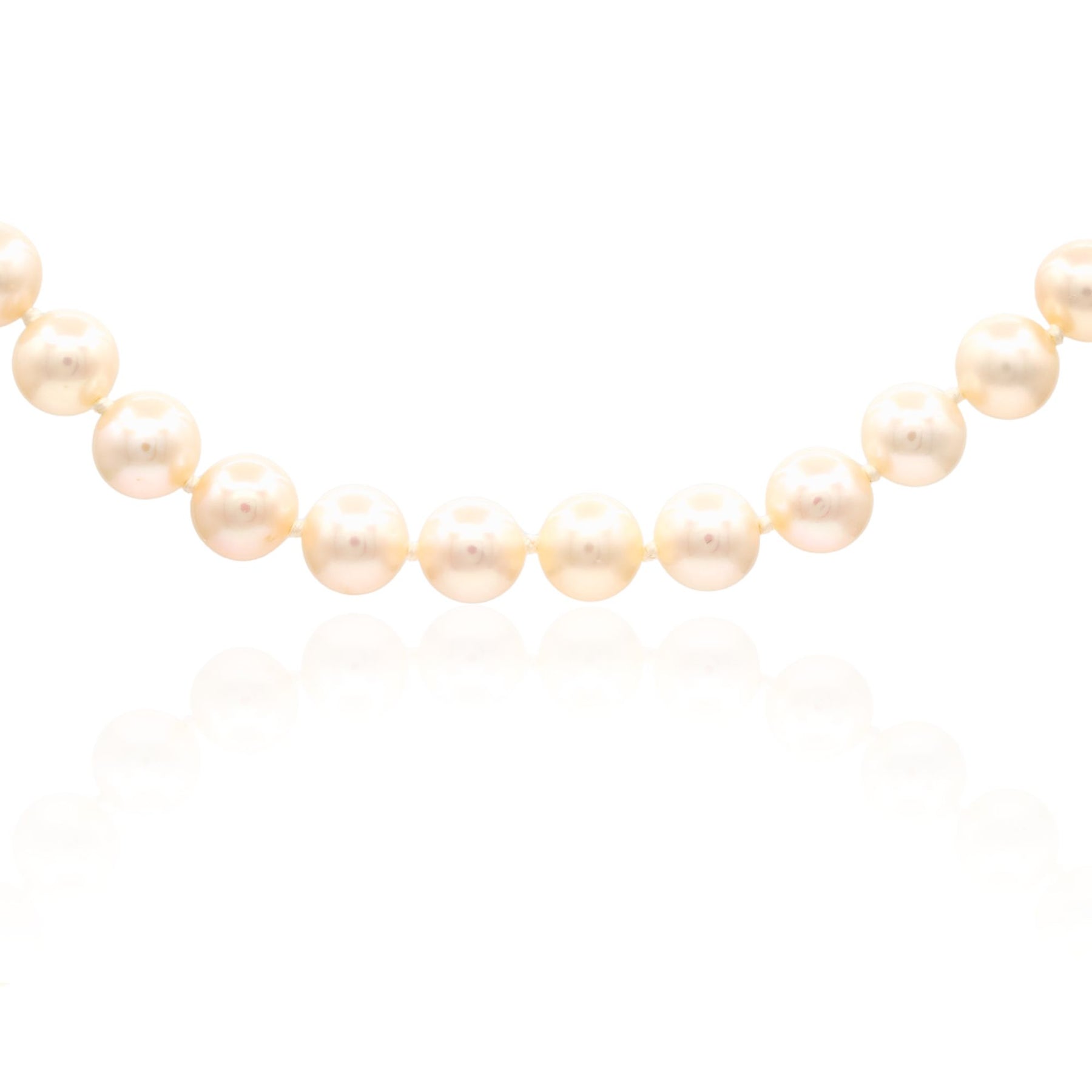 ESTATE 14K YELLOW GOLD AKOYA CULTURED PEARL STRAND NECKLACE