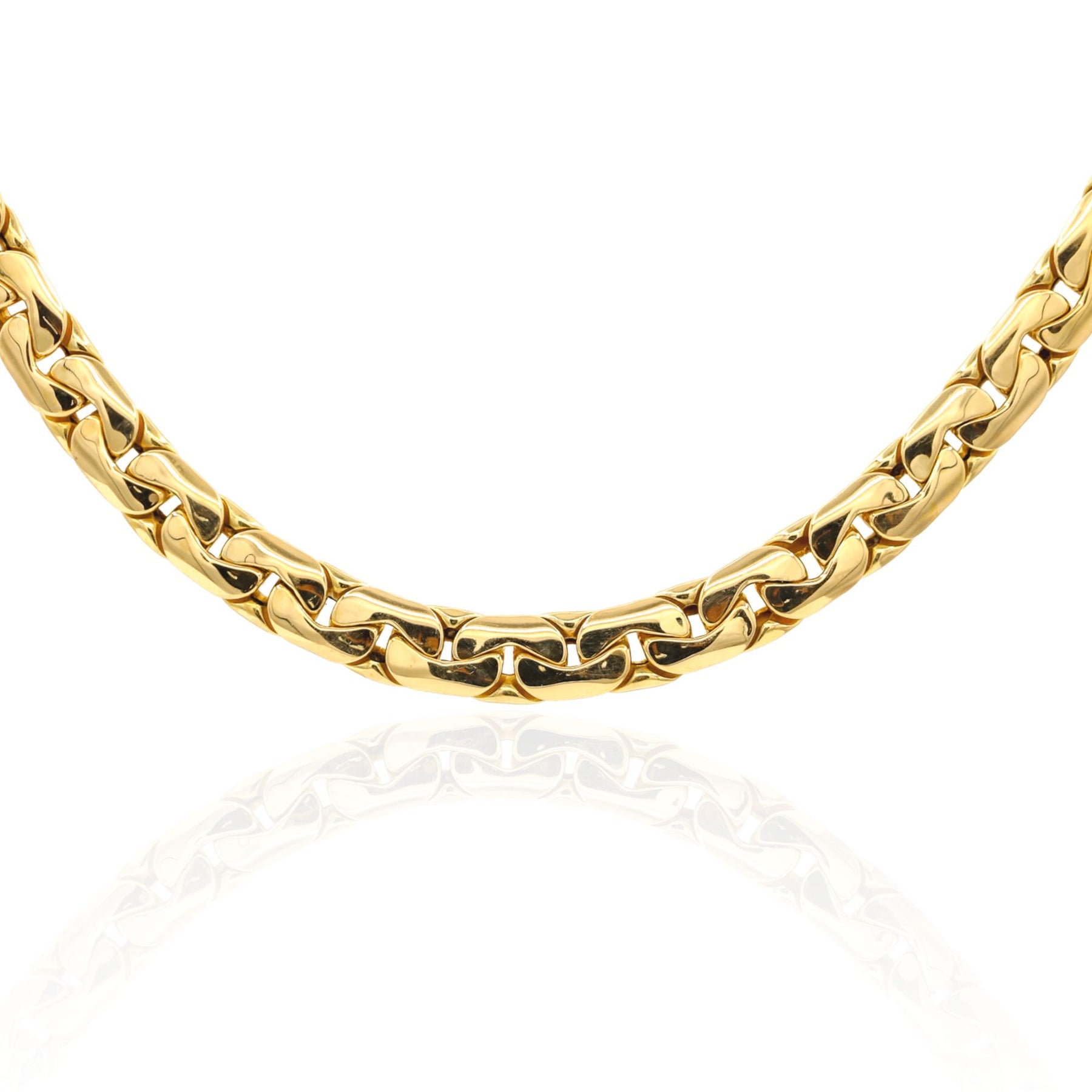 ESTATE 18K YELLOW GOLD 17-INCH C-LINK NECKLACE