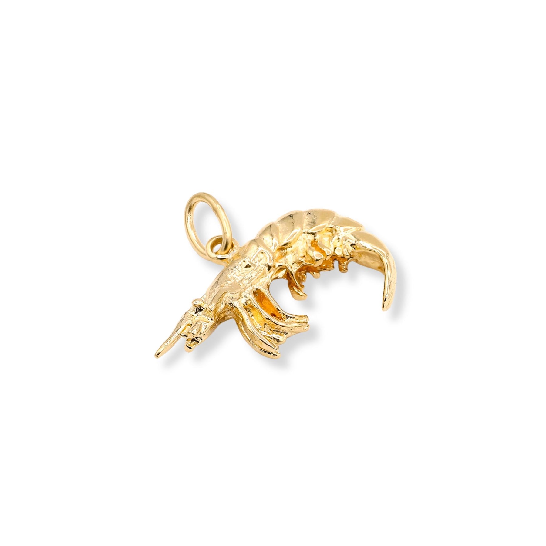 ESTATE 14K YELLOW GOLD SHRIMP CHARM