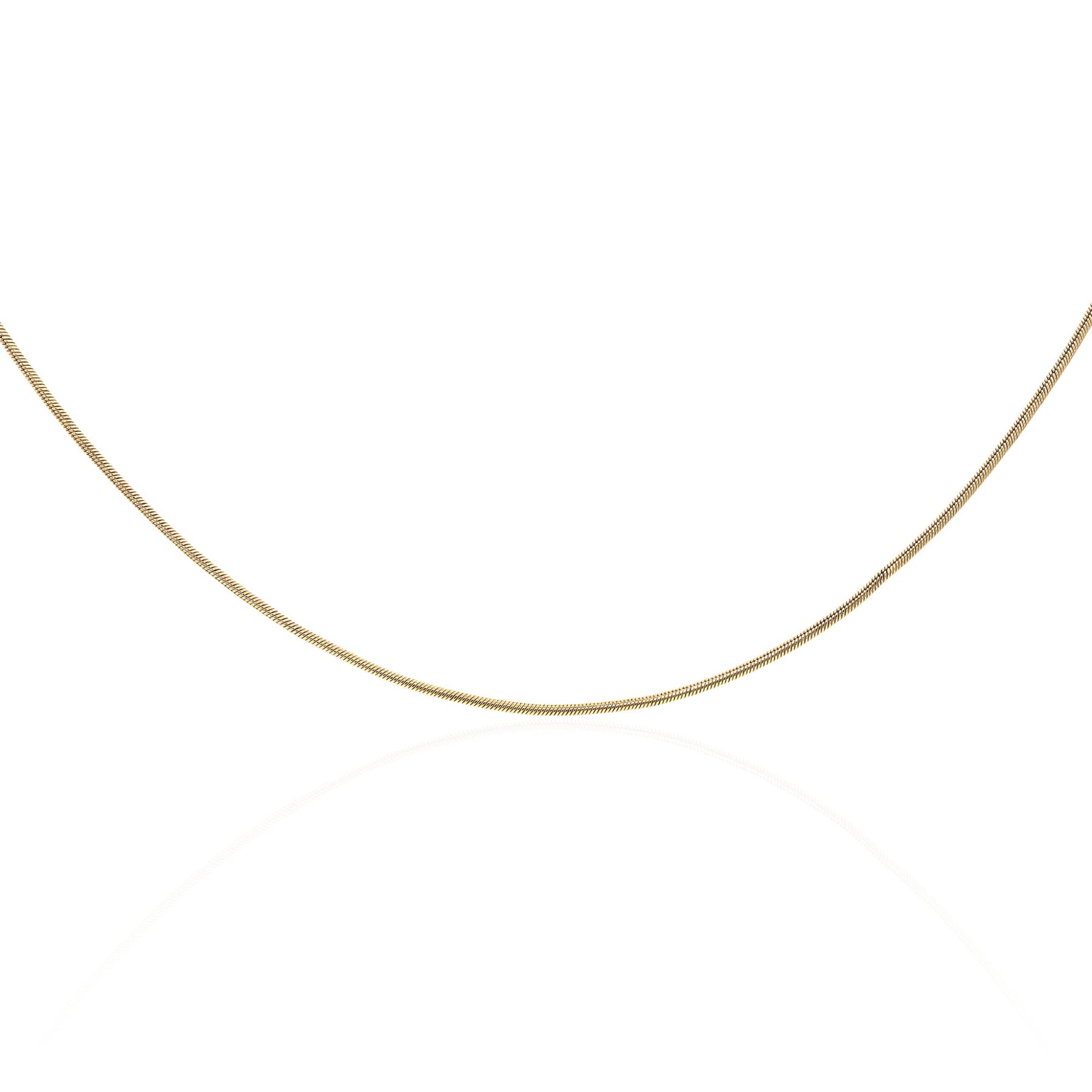 ESTATE 14K YELLOW GOLD 18.5-INCH 1MM SNAKE CHAIN NECKLACE