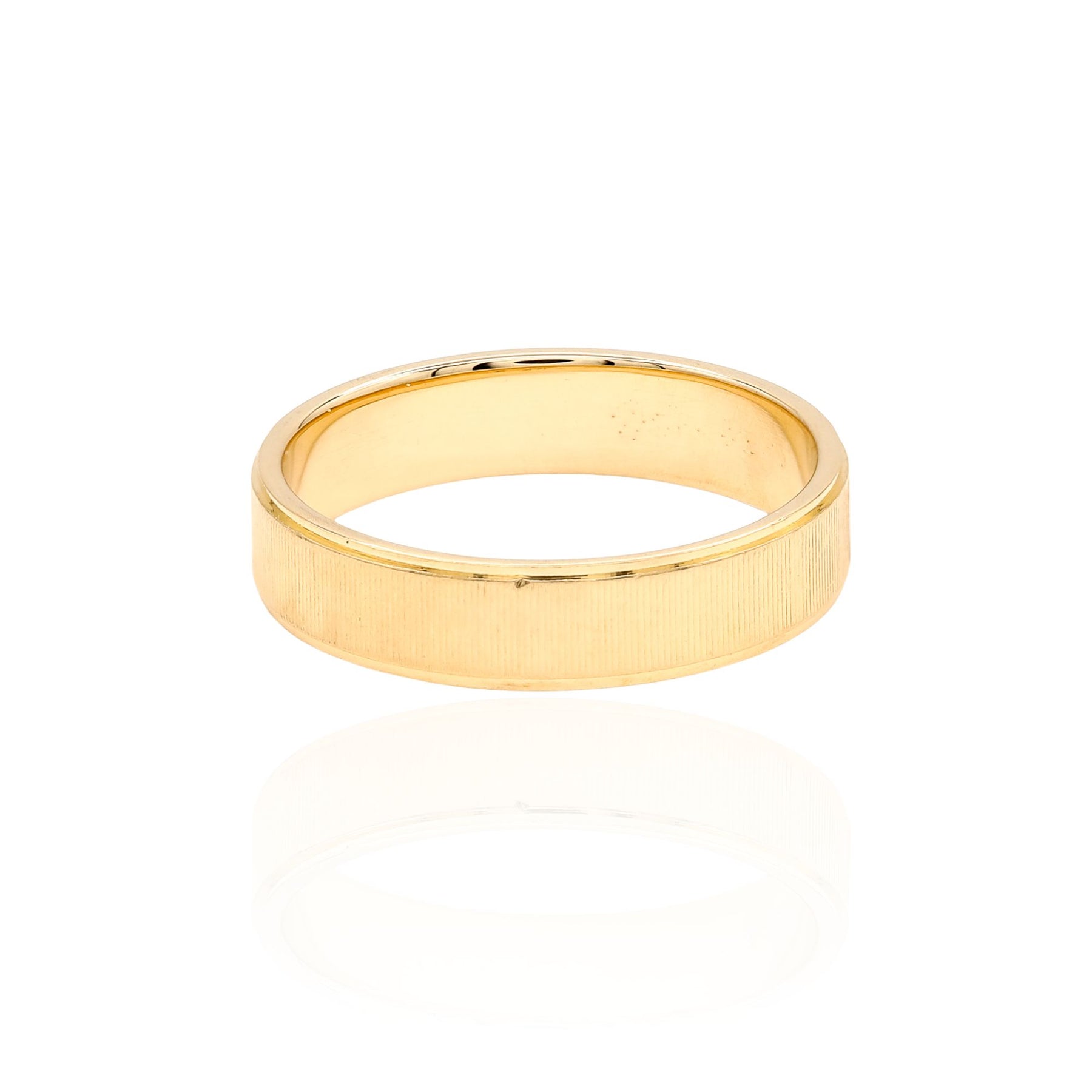 ESTATE 14K YELLOW GOLD 4MM TEXTURED BAND