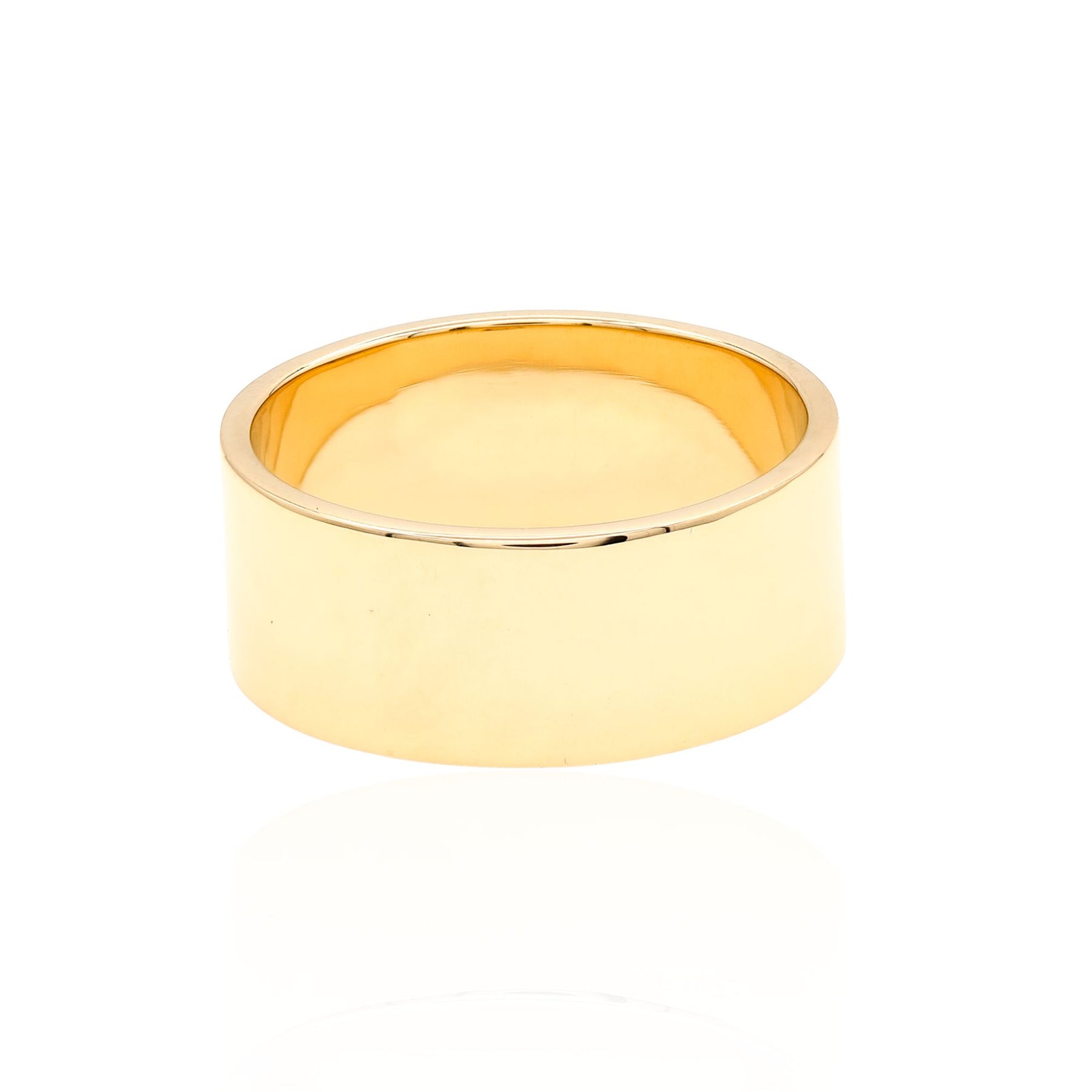 ESTATE 14K YELLOW GOLD 7.7MM WIDE CIGAR BAND