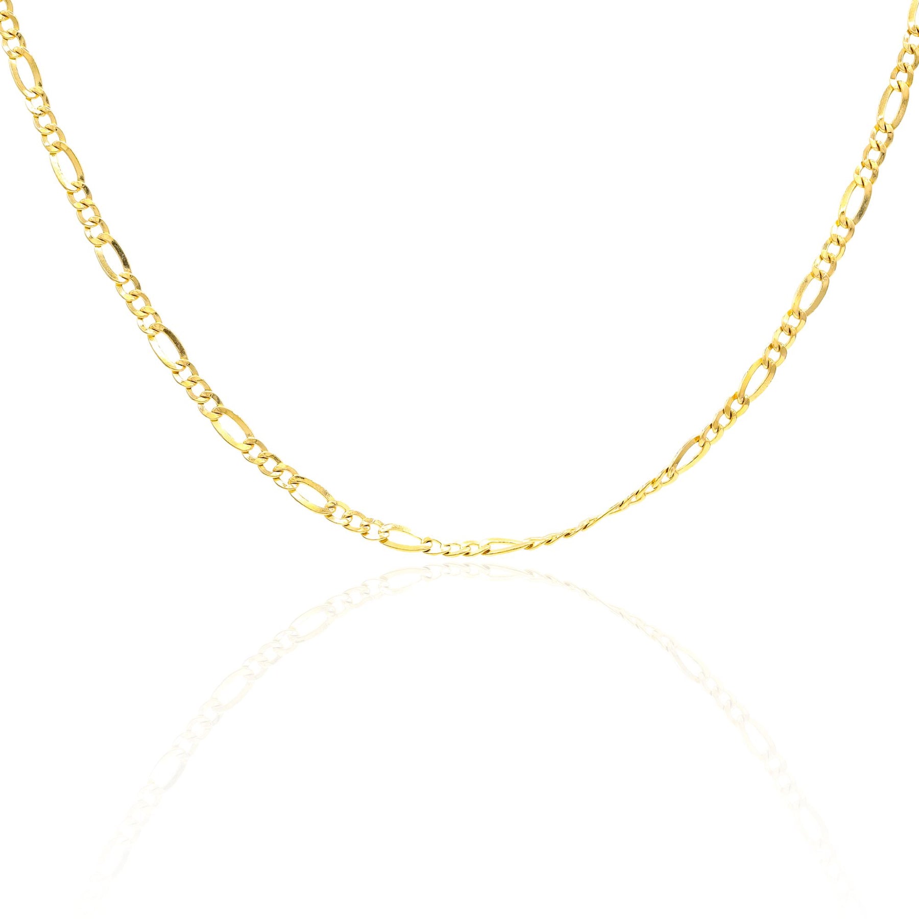 ESTATE 18K YELLOW GOLD 24-INCH FIGARO CHAIN NECKLACE