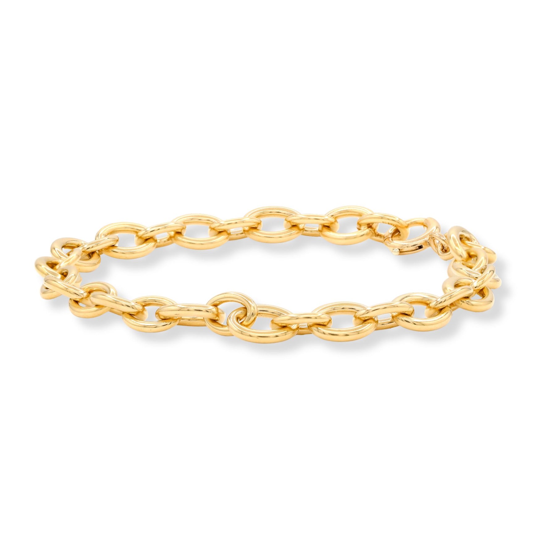 ESTATE 14K YELLOW GOLD OVAL LINK BRACELET