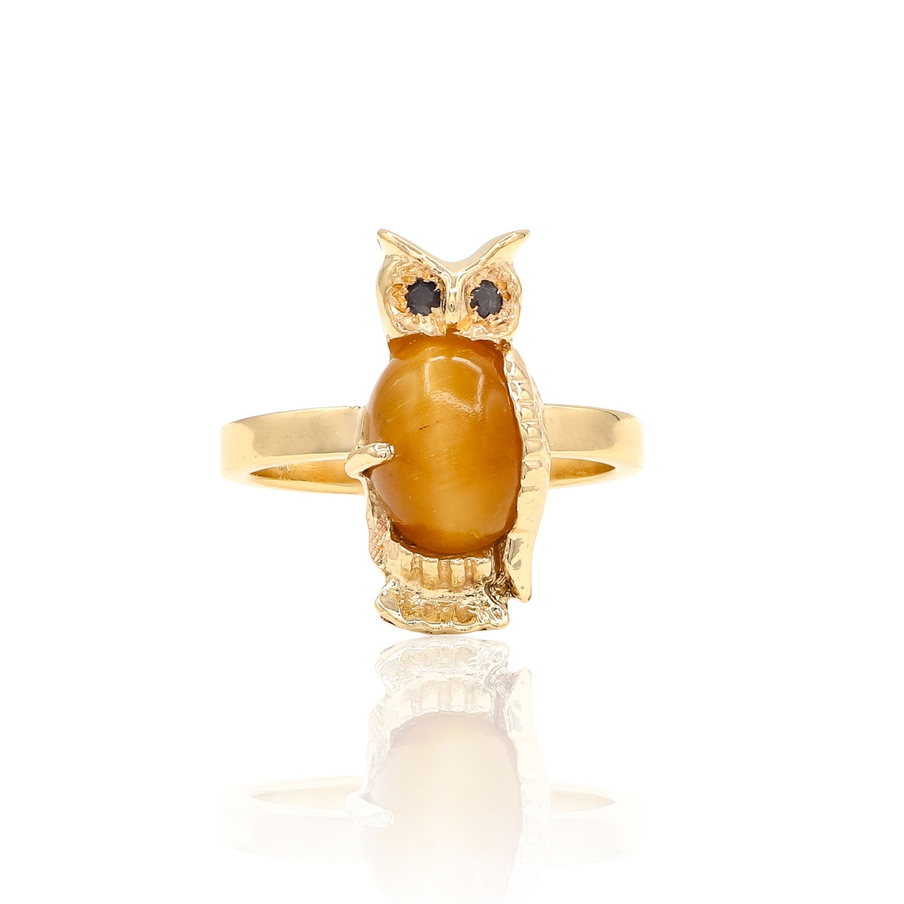 ESTATE JENNY LIN UPCYCLED 14K YELLOW GOLD TIGER&