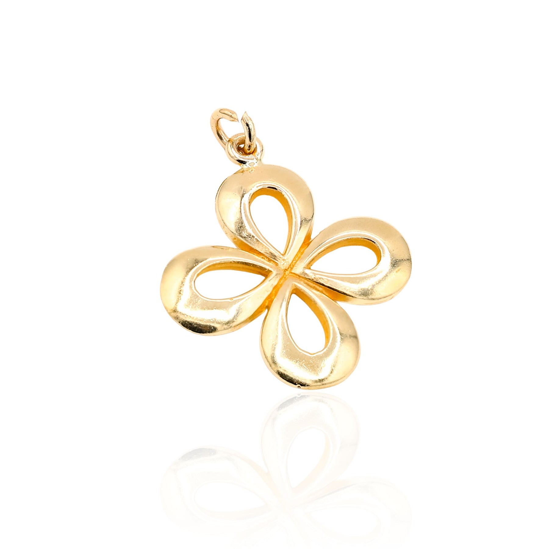 ESTATE 14K YELLOW GOLD QUATREFOIL CHARM OR PENDANT