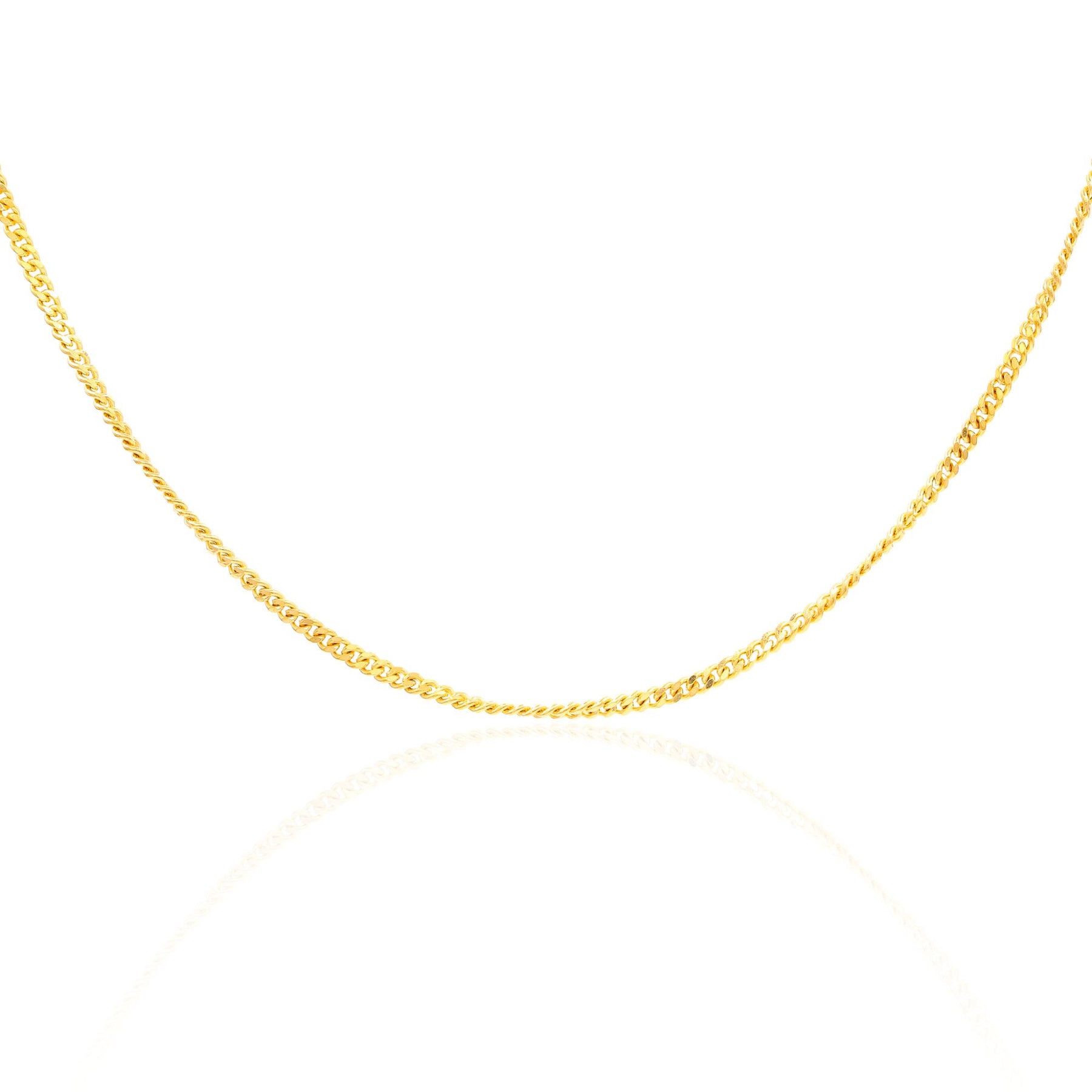 ESTATE 18K YELLOW GOLD 23.5-INCH CURB CHAIN NECKLACE