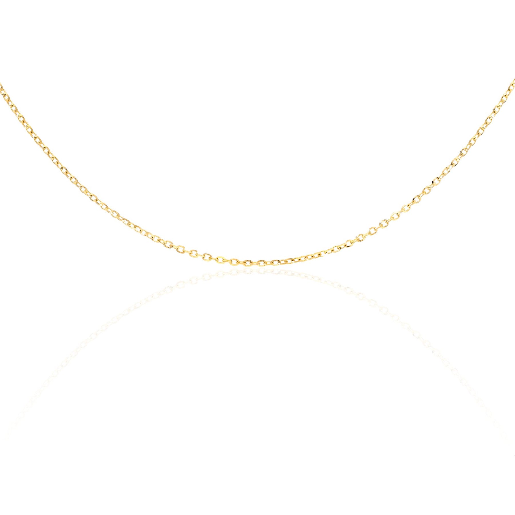 ESTATE 14K YELLOW GOLD DIAMOND CUT CABLE CHAIN NECKLACE