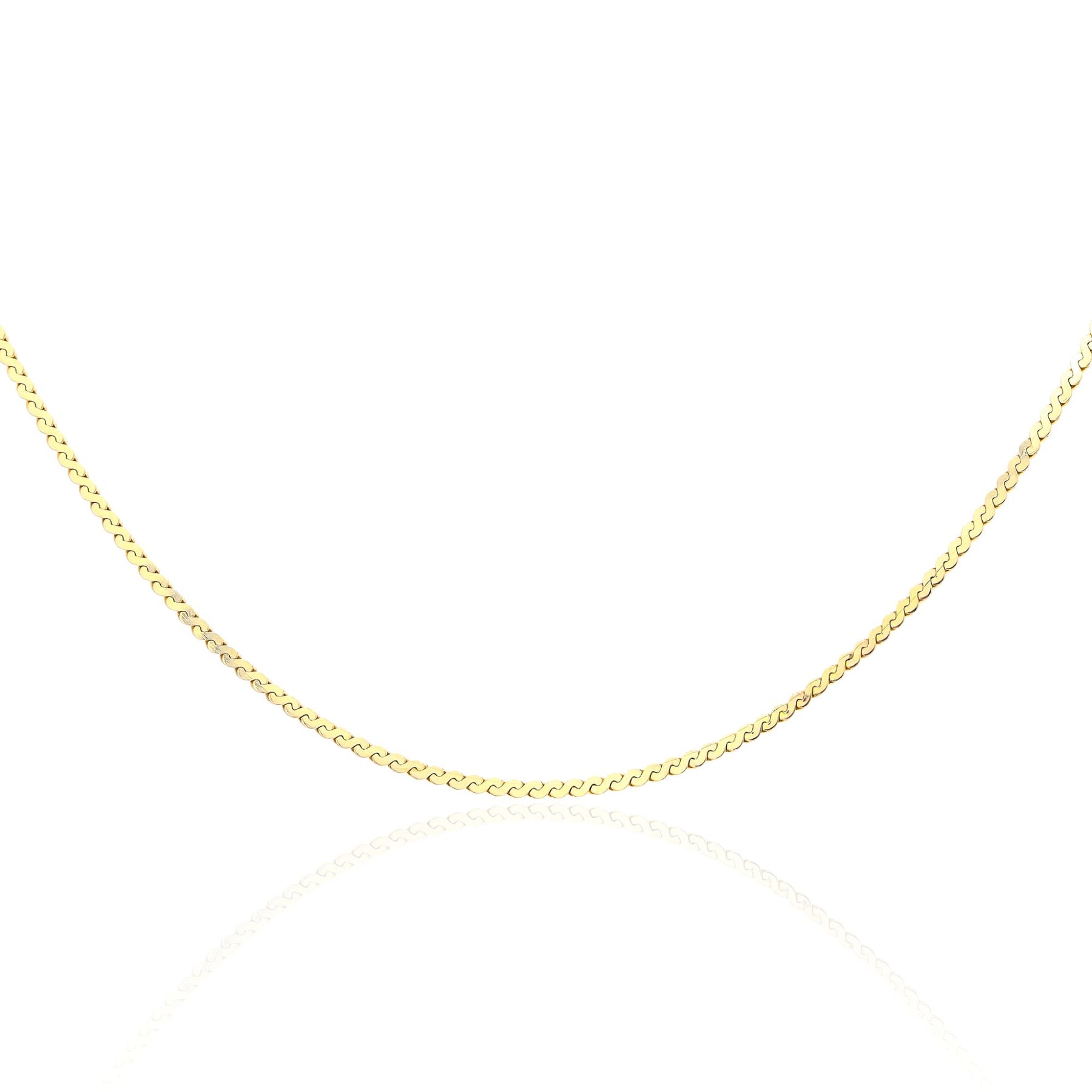 ESTATE 14K YELLOW GOLD 24-INCH SERPENTINE CHAIN NECKLACE