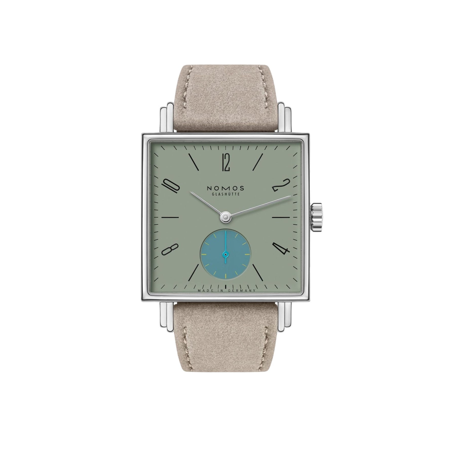 29.5MM NOMOS TETRA SALVIA MANUAL WIND WATCH WITH SAGE GREEN DIAL 439