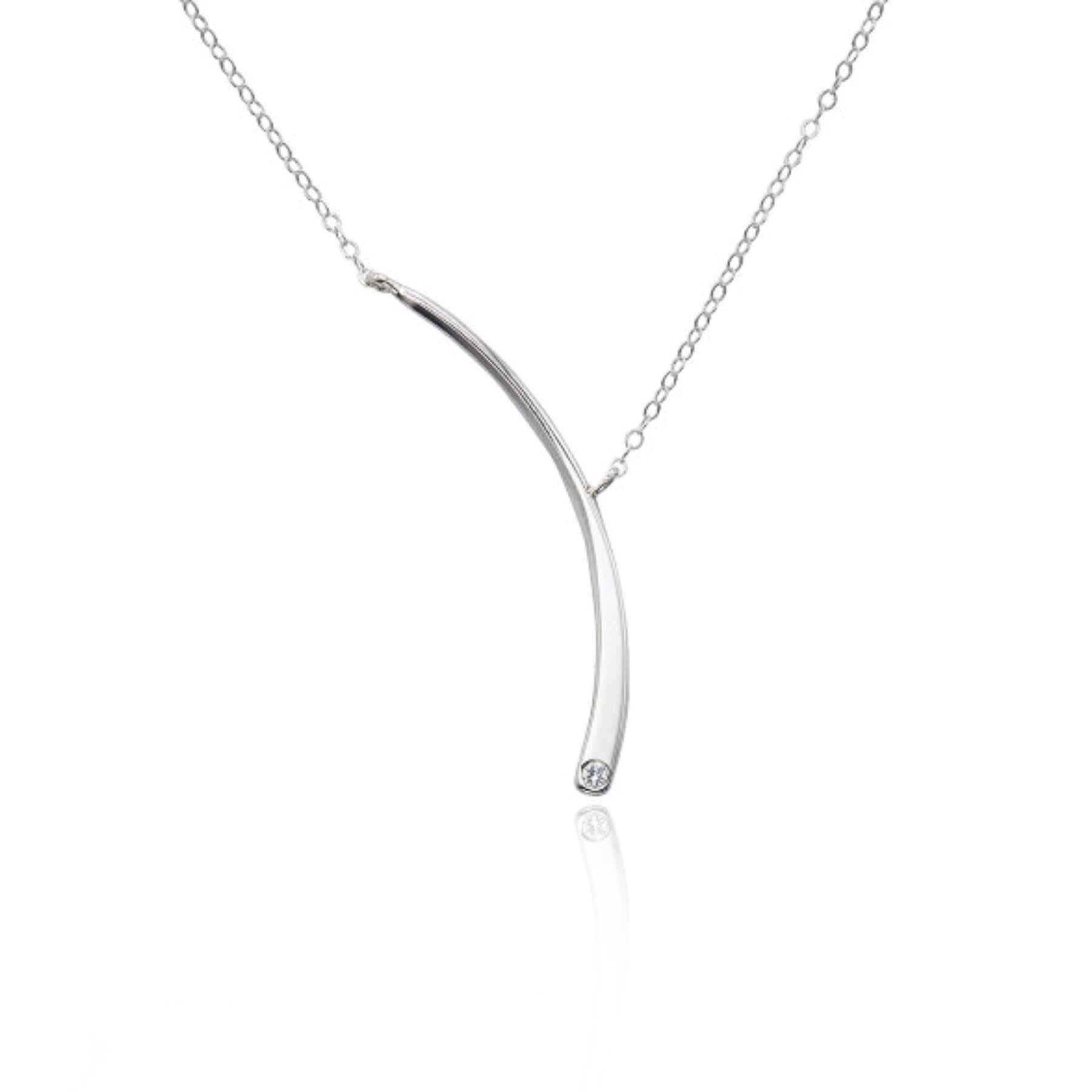 ED LEVIN STERLING SILVER STARLET NECKLACE WITH DIAMOND ACCENT NE14012D