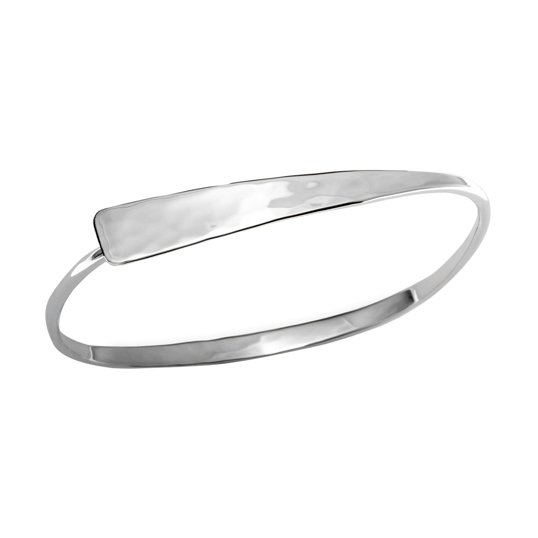 ED LEVIN STERLING SILVER SQUIRCLE FLIP BANGLE BRACELET