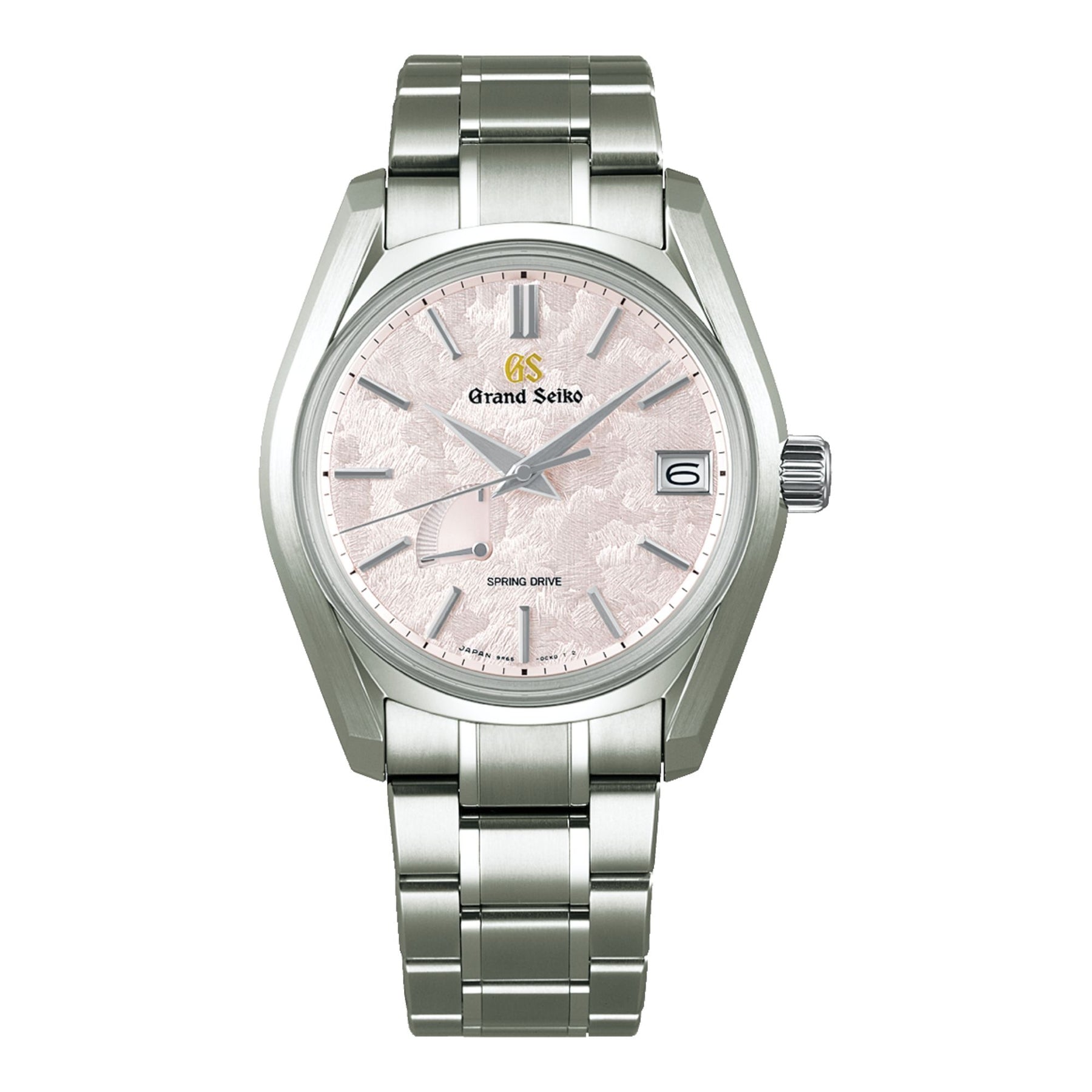 PRE-OWNED 2024 GRAND SEIKO HERITAGE COLLECTION AUTOMATIC WATCH WITH PALE PINK DATE DIAL