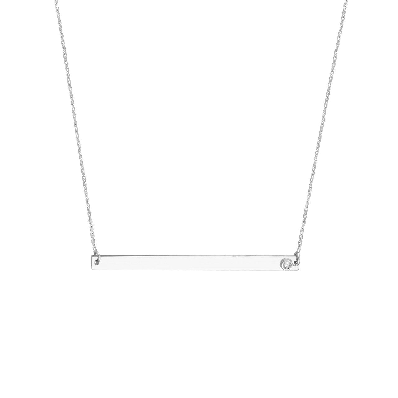 STERLING SILVER BAR NECKLACE