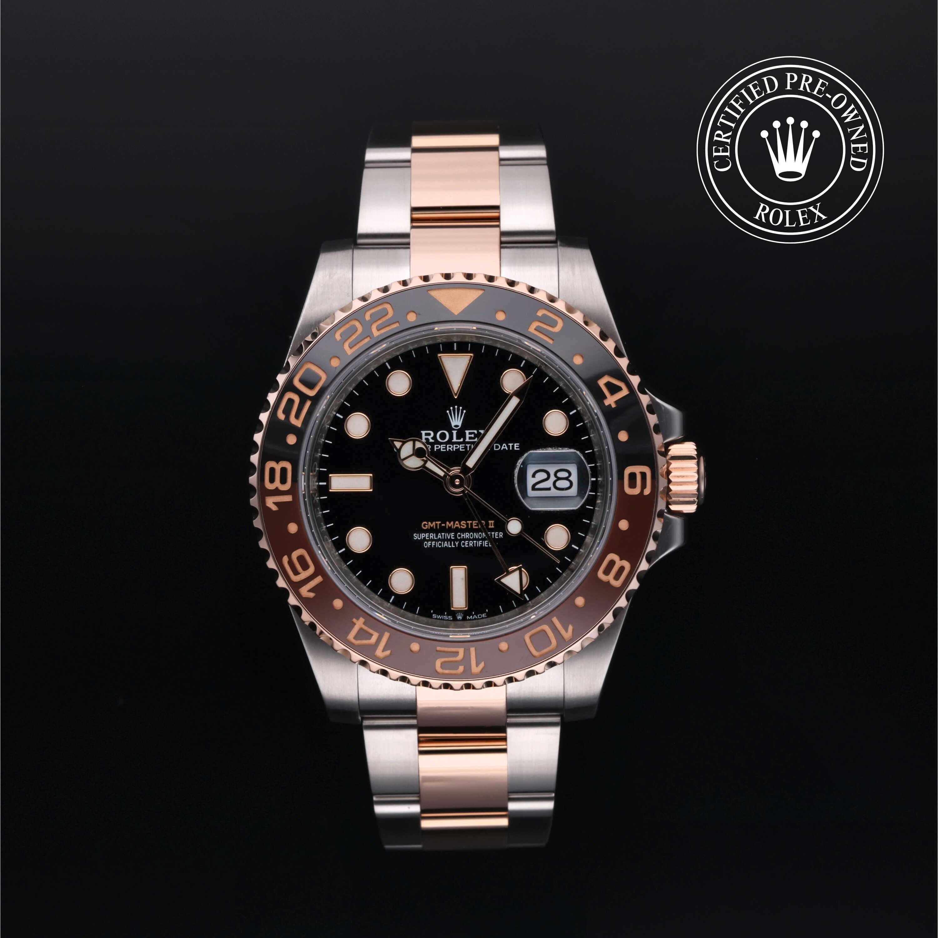 Rolex Certified Pre Owned Oyster Perpetual GMT Master II 40mm in Oystersteel 126711CHNR Henne Jewelers