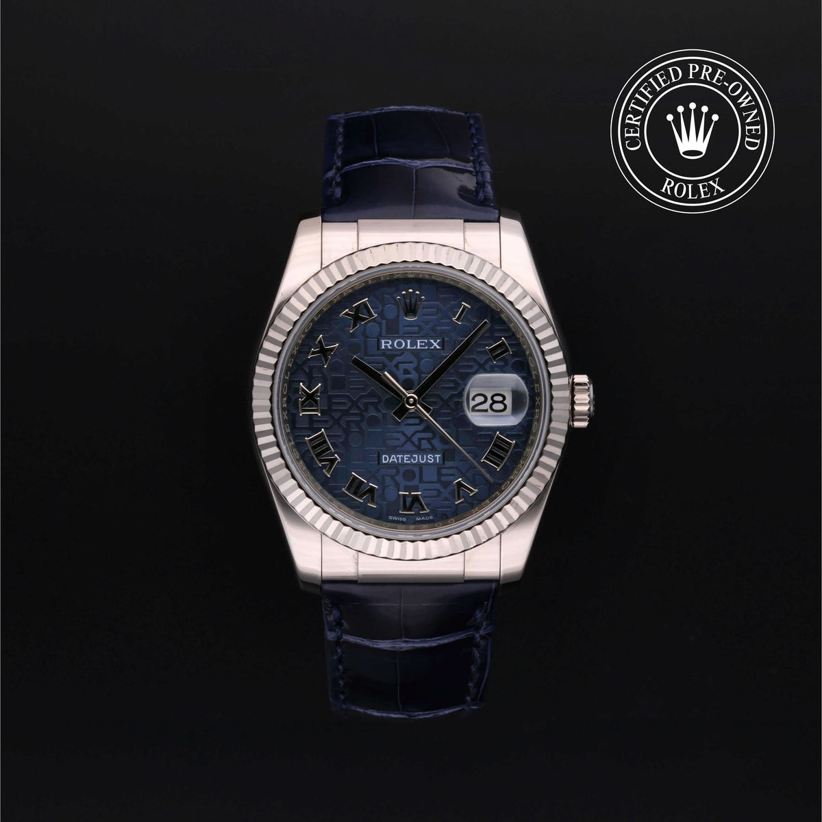 Rolex Certified Pre-Owned Datejust 36 in 18 Carat White Gold at Henne Jewelers