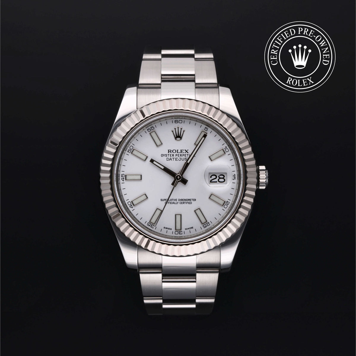 Rolex Certified Pre-Owned Datejust II in Rolesor 18 Carat White at Henne Jewelers