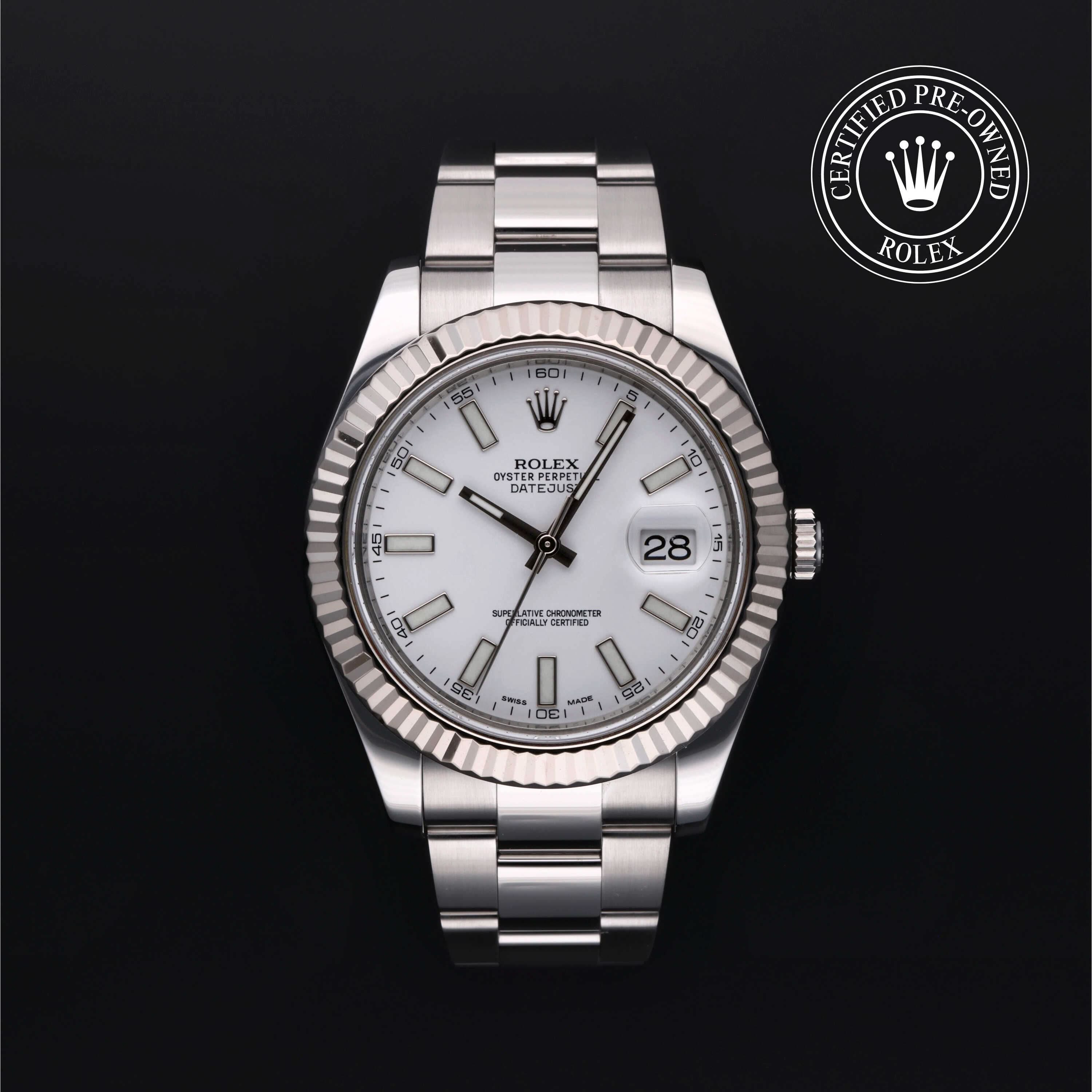 Rolex Certified Pre-Owned Datejust II in Rolesor 18 Carat White at Henne Jewelers