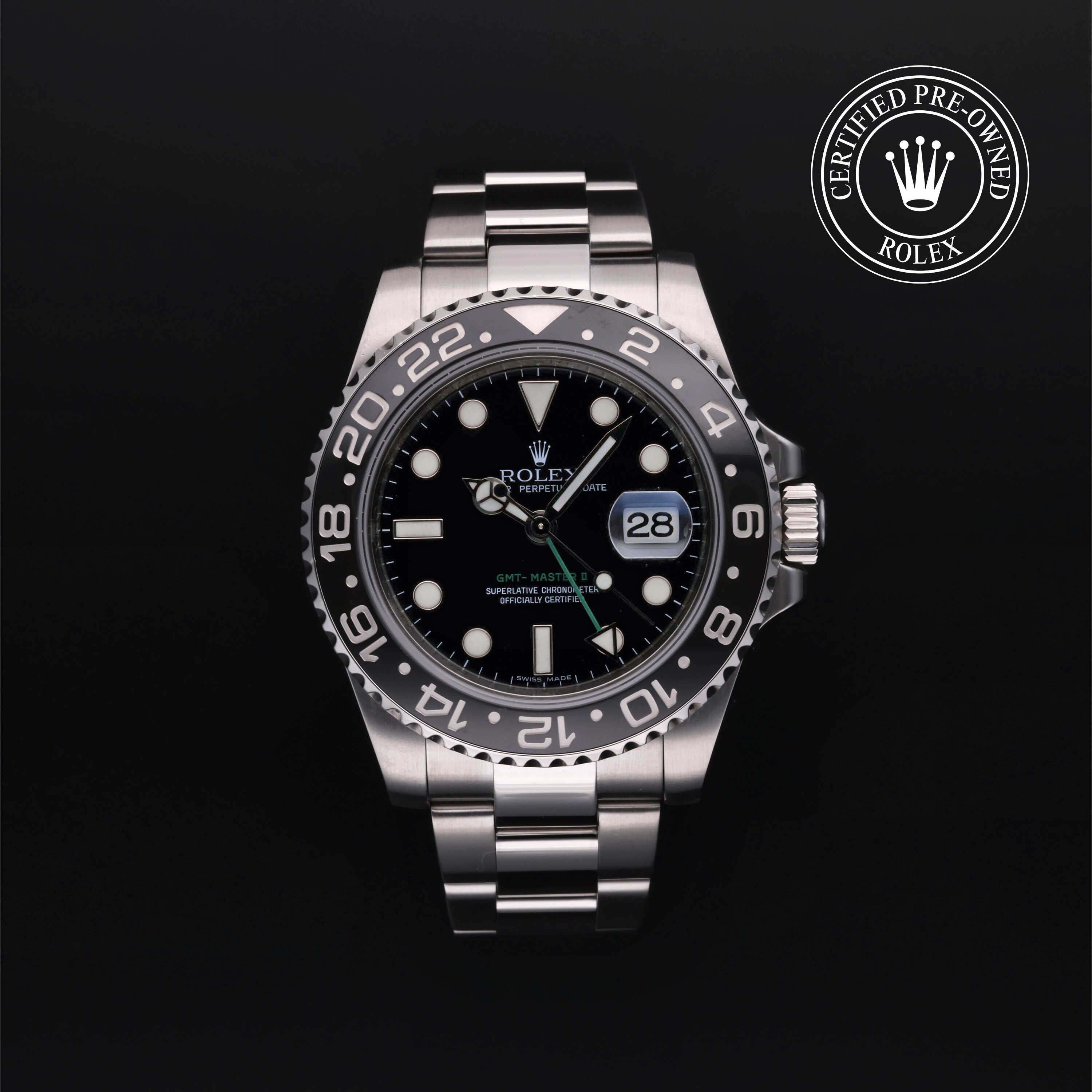 Rolex Certified Pre-Owned GMT-Master II watch at Henne Jewelers 116710LN