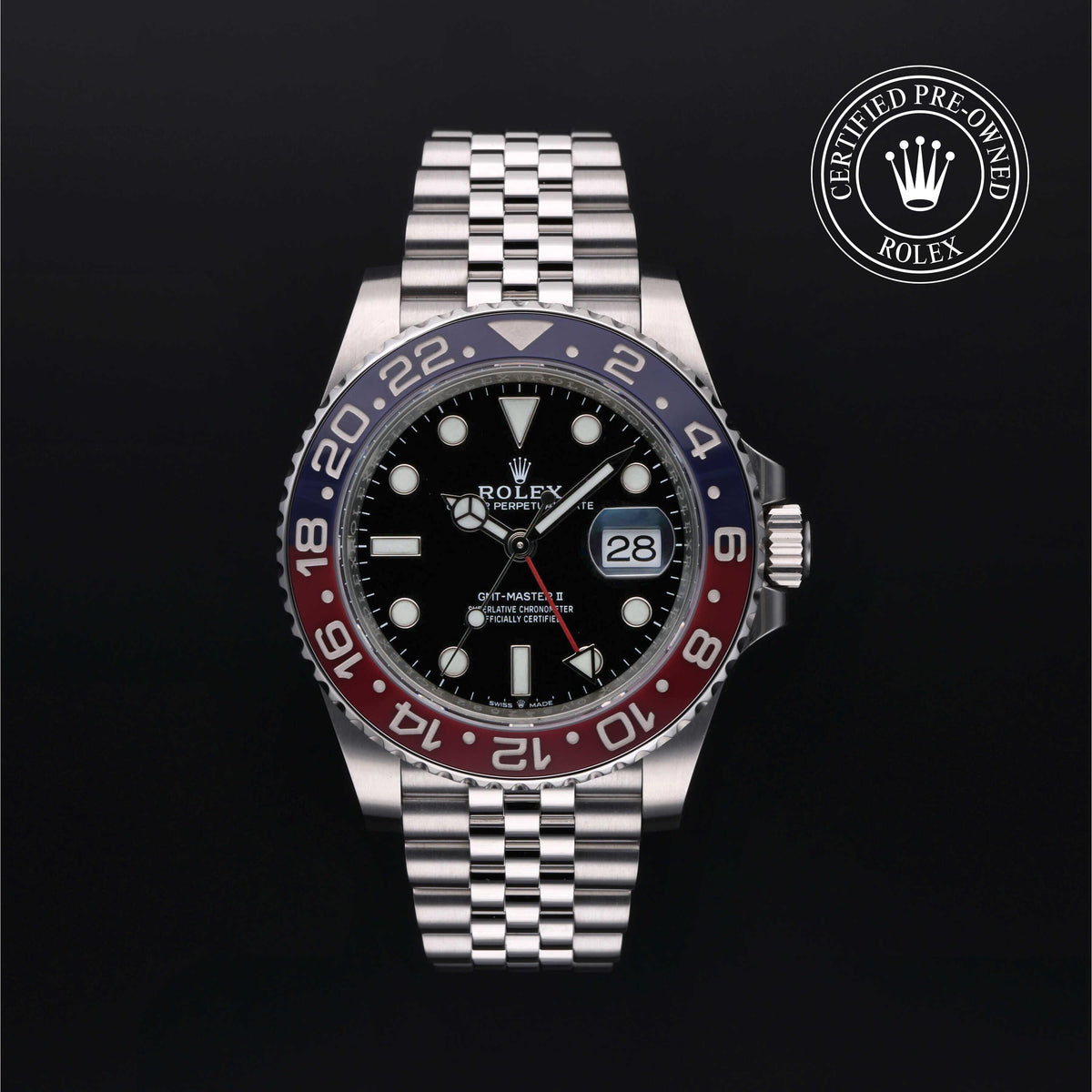 Certified Pre-Owned Rolex GMT-Master II 126710BLRO at Henne Jewelers