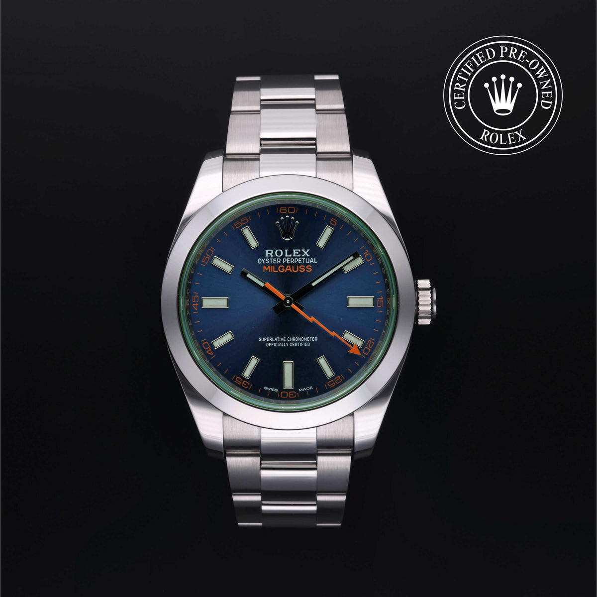 Rolex Certified Pre-Owned Milgauss at Henne Jewelers 116400GV
