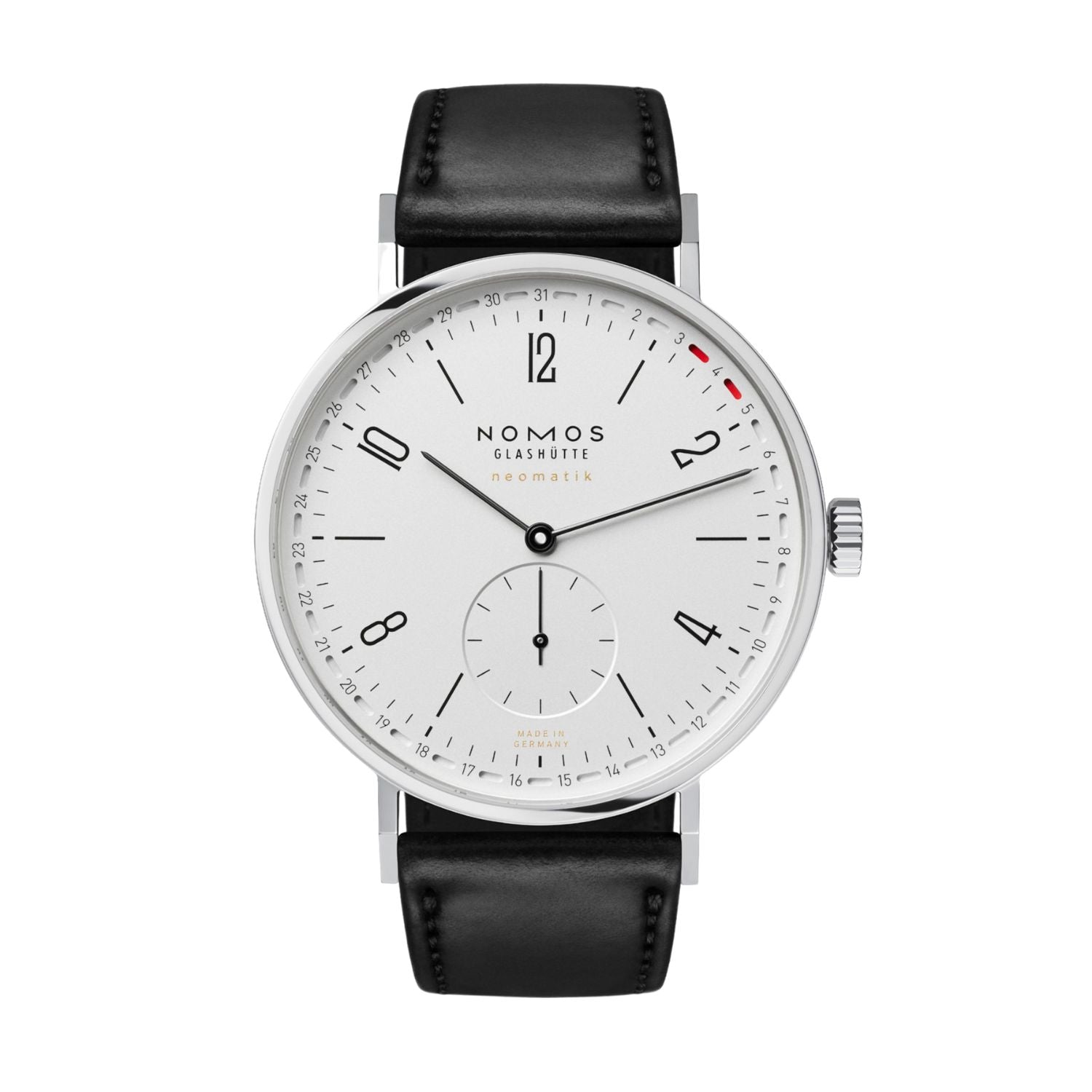 40.5MM NOMOS TANGENTE NEOMATIK 41 UPDATE AUTOMATIC WATCH WITH WHITE-SILVER DIAL AND SUB-DIAL