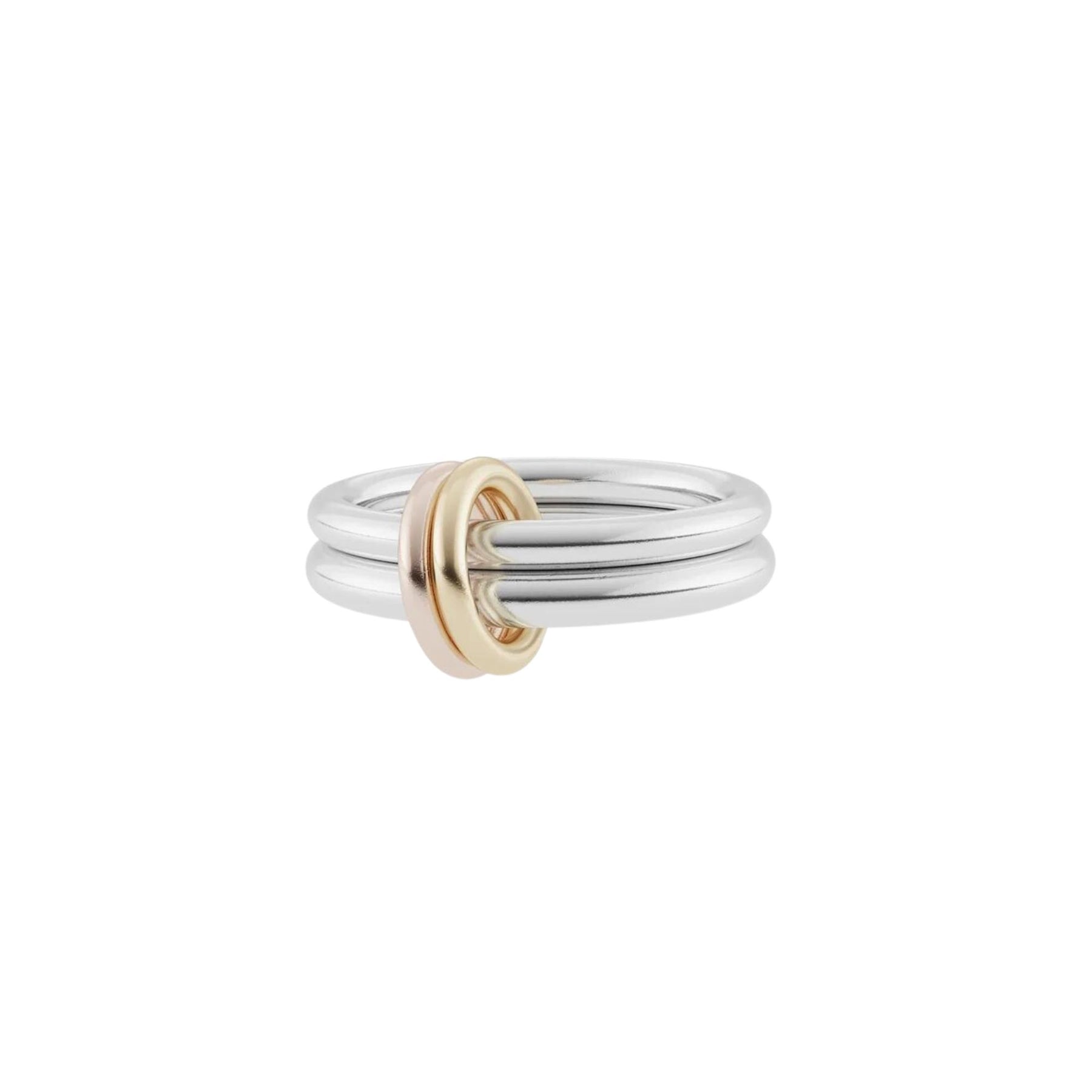 SPINELLE KILCOLLIN STERLING SILVER AND 18K YELLOW GOLD CALLIOPE RING - SZ 6.5