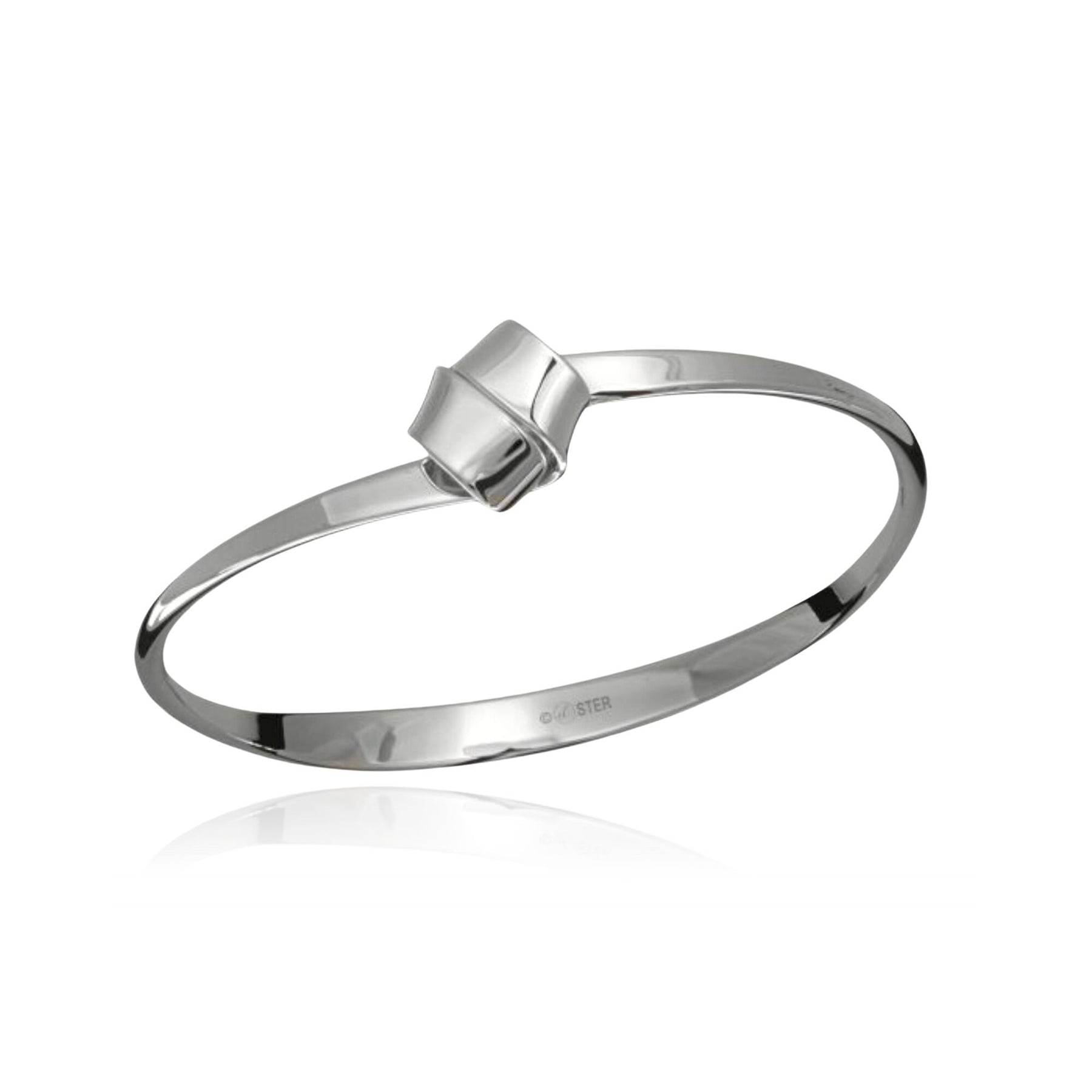 Ed Levin sterling silver Love Knot bangle bracelet