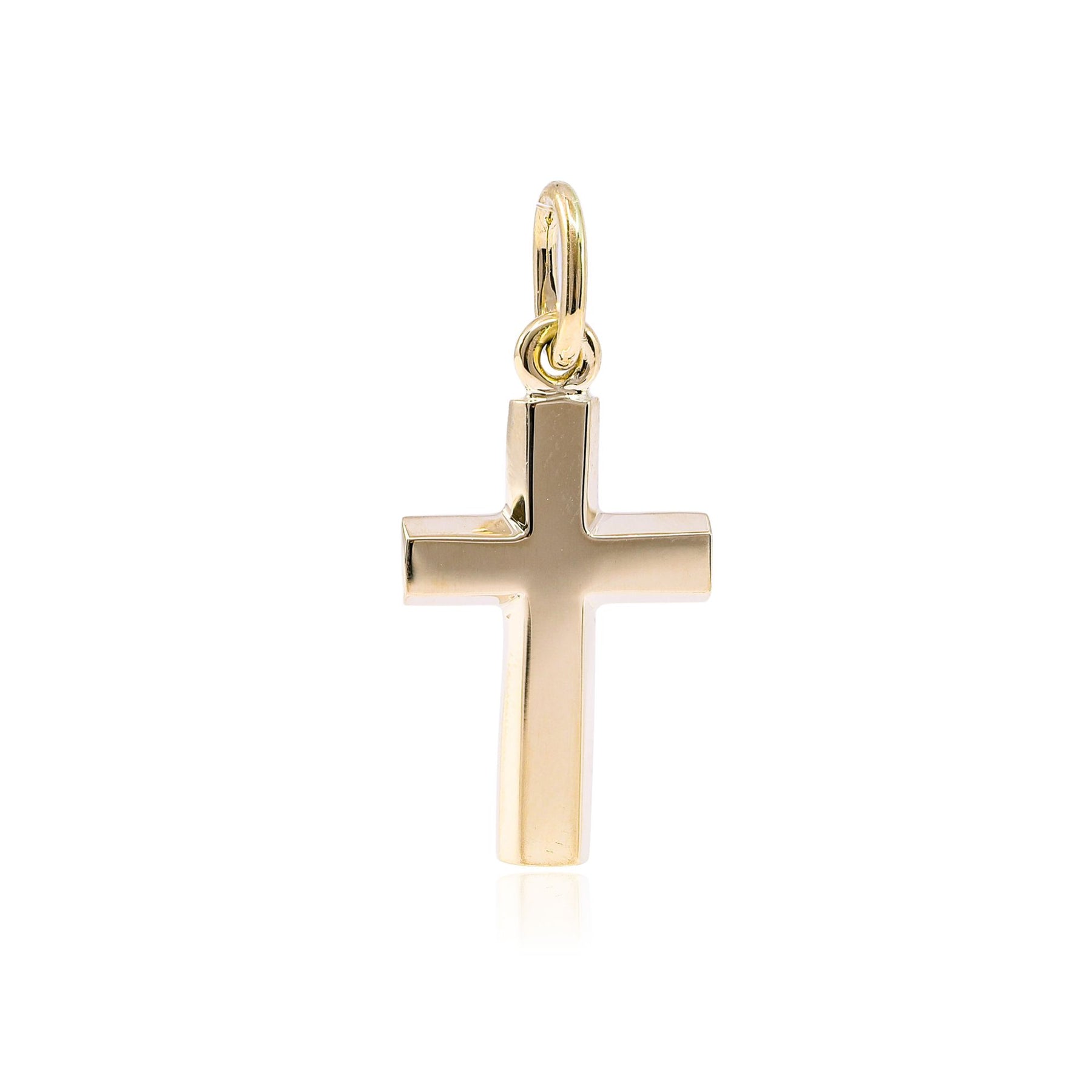 14K YELLOW GOLD 21MM CROSS PENDANT