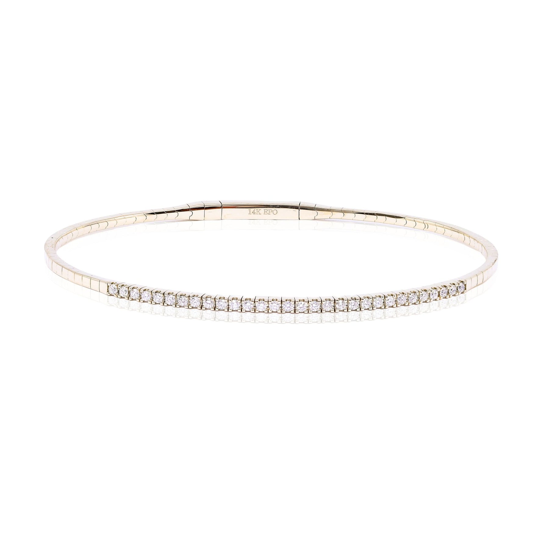 14K YELLOW GOLD DIAMOND FLEXIBLE BRACELET - 0.20CTW