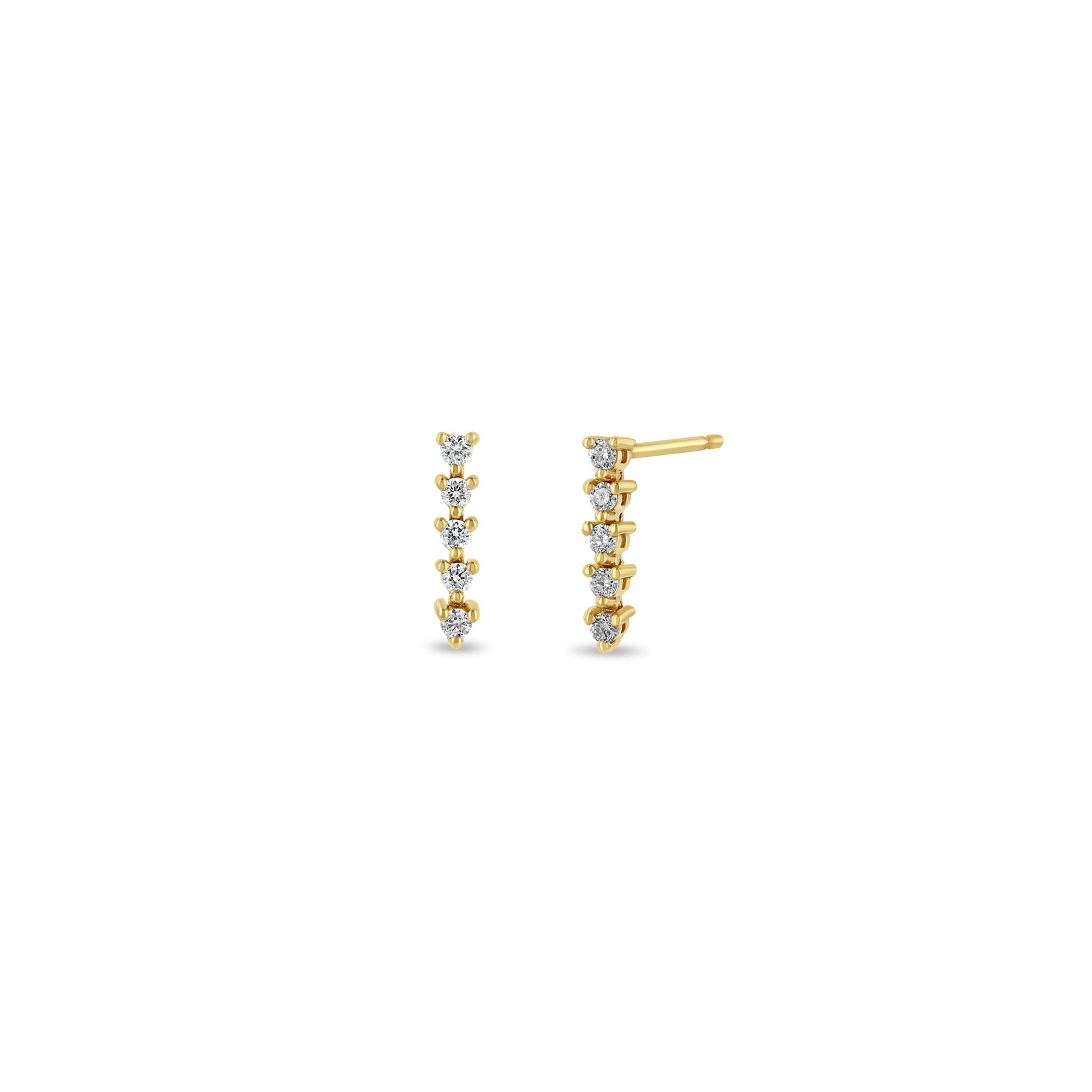 ZOE CHICCO 14K YELLOW GOLD DIAMOND DROP EARRINGS