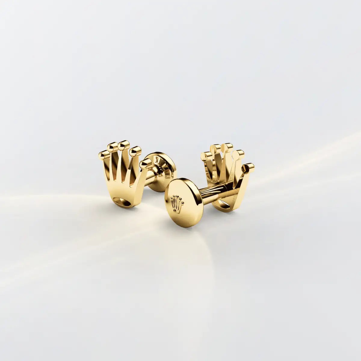 Rolex 'Crown' cufflinks in Yellow gold, A1018 at Henne Jewelers