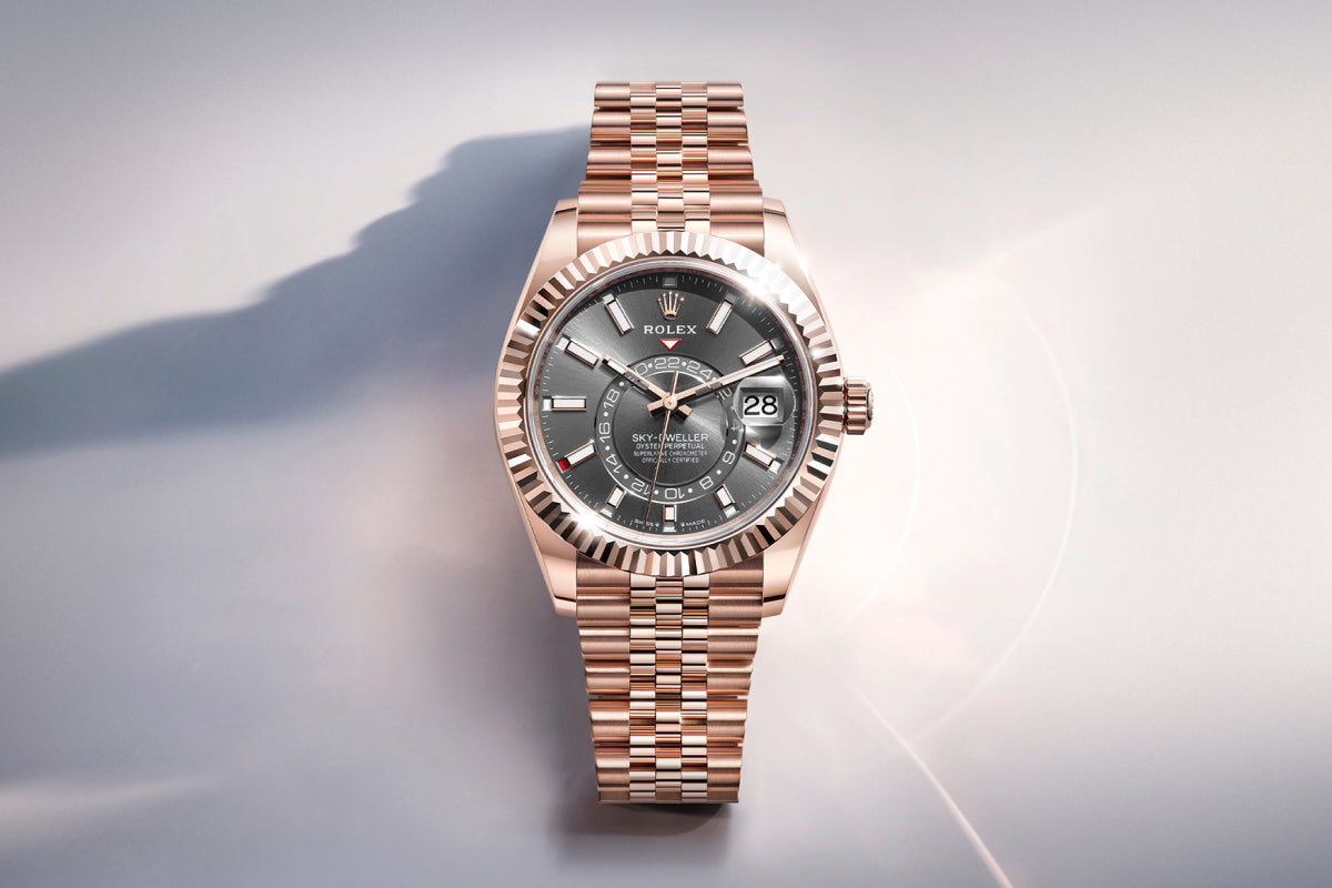 rolex sky dweller watches - henne jewelers