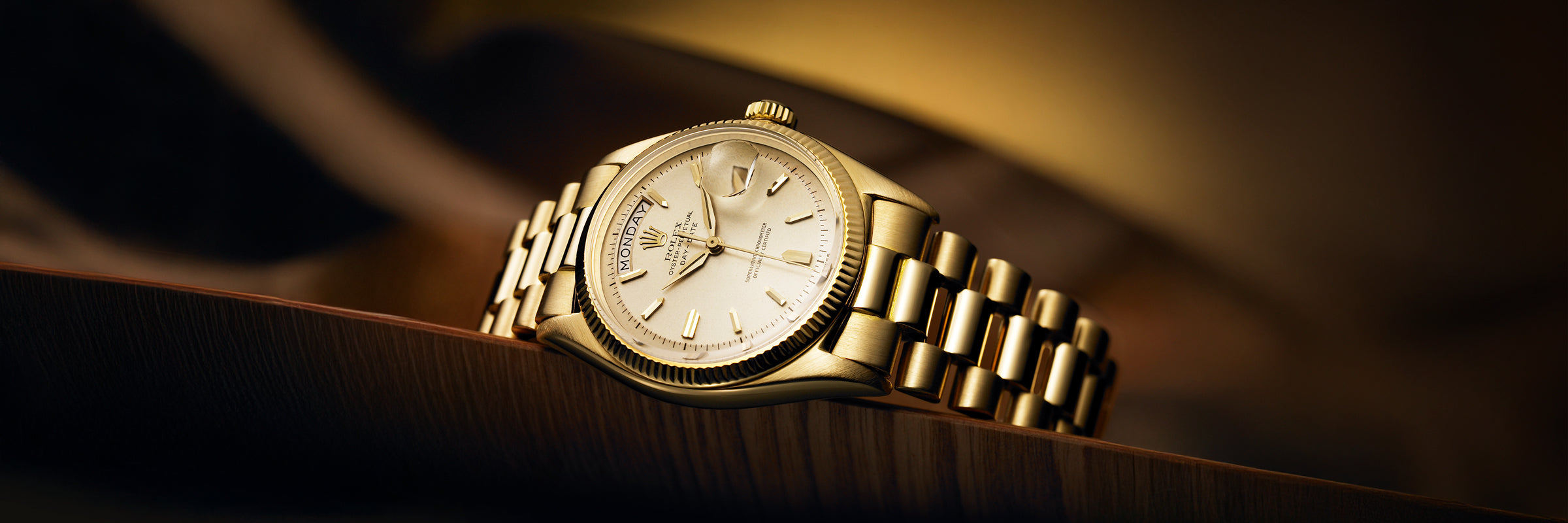 Rolex certified pre-owned Day-Date 
watches at Henne Jewelers 