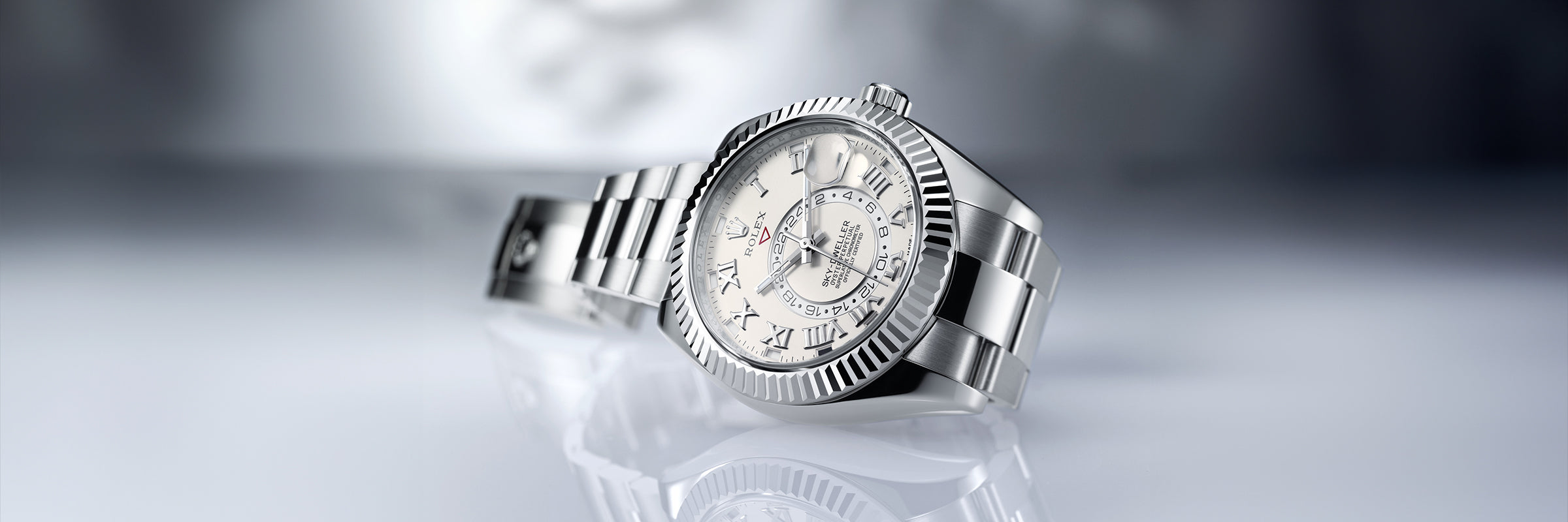 Rolex certified pre-owned Sky-Dweller watches at Henne Jewelers