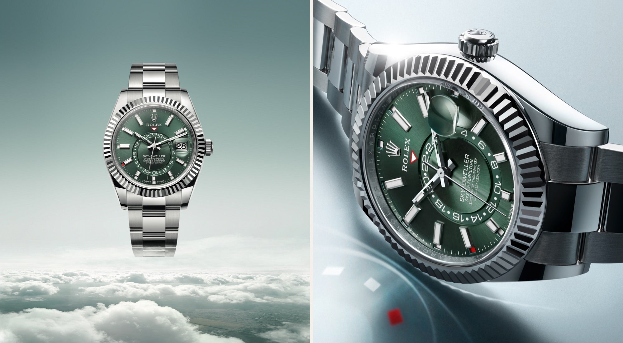 rolex sky-dweller watches - henne jewelers